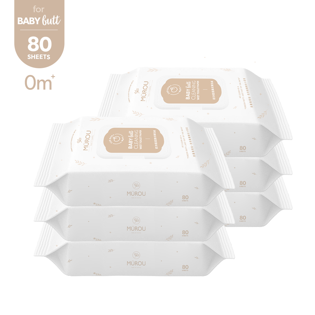 初沐屁屁濕式衛生紙 80抽｜6入